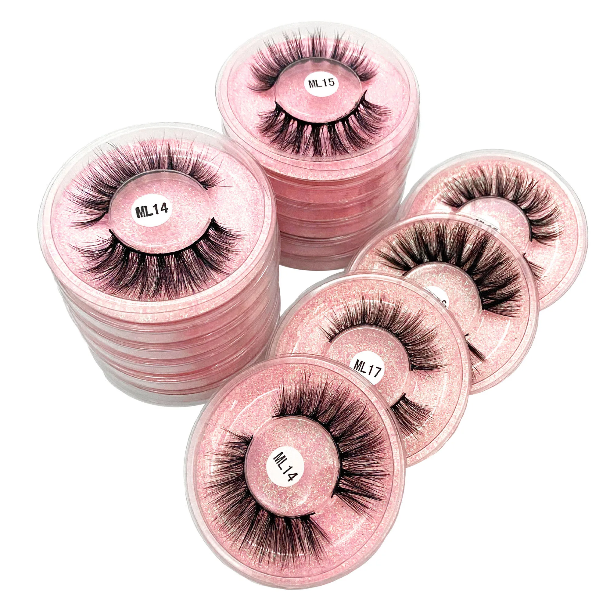 ขนตาปลอมขายส่ง10/20/50Pcs Mink Lashes ธรรมชาติ Eye Lashes Pack ขนตาปลอม Make Up ขนตาปลอมจำนวนมาก