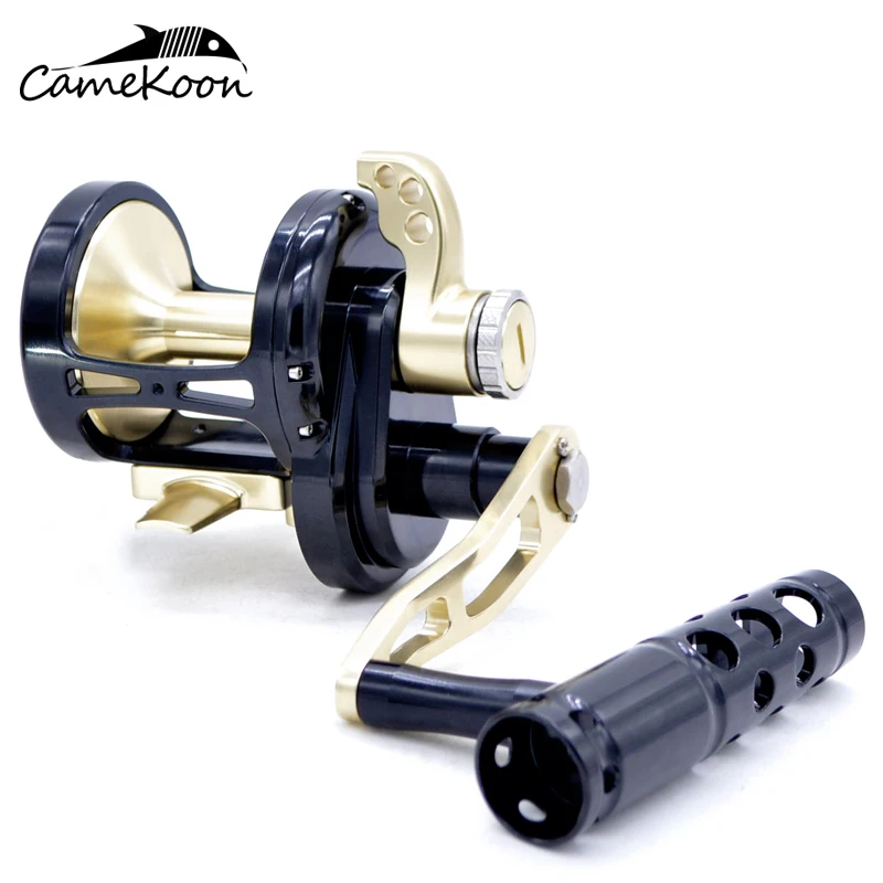 

CAMEKOON Slow Jigging Reel 9+2 Ball Bearings Smooth Powerful 30kg Max Drag Full Metal Saltwater Fishing Ocean Boat Trolling Coil