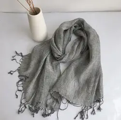 100% Linen New Spring and Autumn Unisex Scarf Echarpe Muslim Hijab Foulard Shawls Tie Dye Scarves Women/Men Sjaal Scarfs