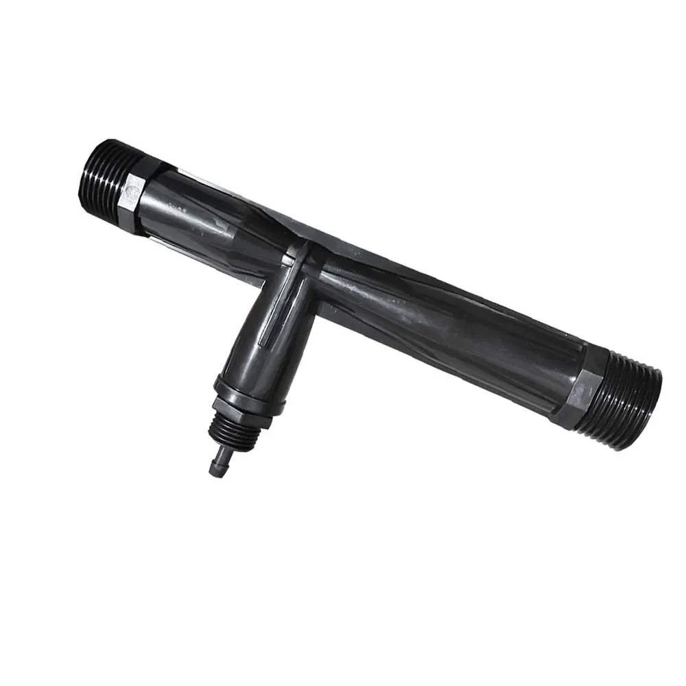 1“ PVDF Venturi Injector with valve for Ozone Injector mixer Ozone proof Black ventu tube HL-A32235 XinOzone