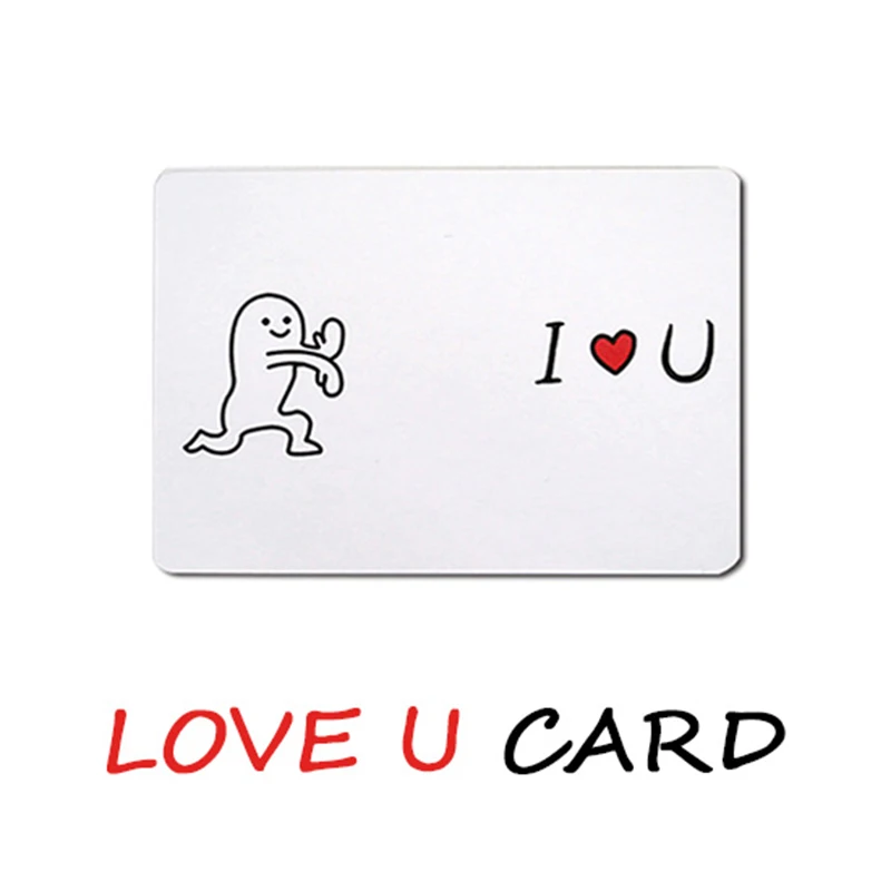 Tarjeta divertida LOVE U de Hyde, trucos de Magia de primer plano, Magia callejera, mentalismo, ilusión, accesorios para trucos de magia, tarjetas de mago, trucos de magia