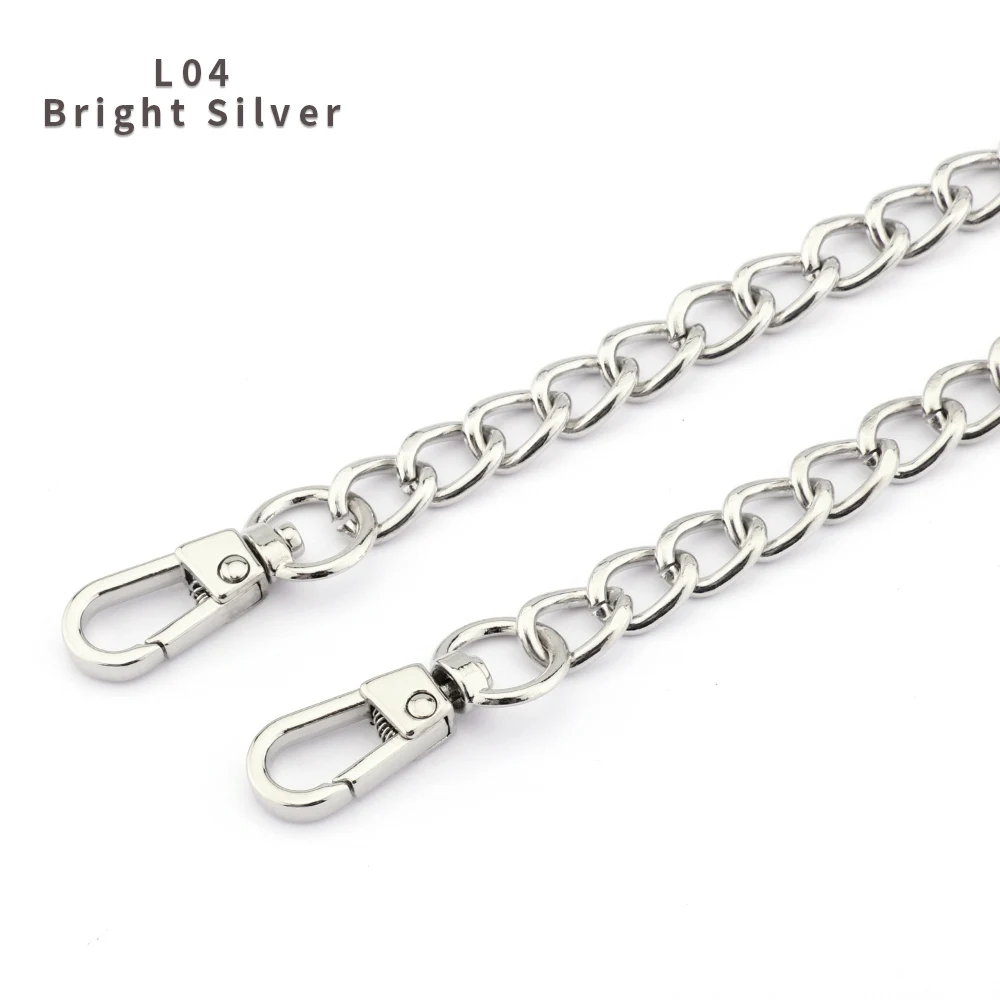 Bag Chain Accessories Bag Strap Shoulder Strap Cross Light Silver Chain Removable Aluminum DIY Purse Chain Metal Bag Accessories