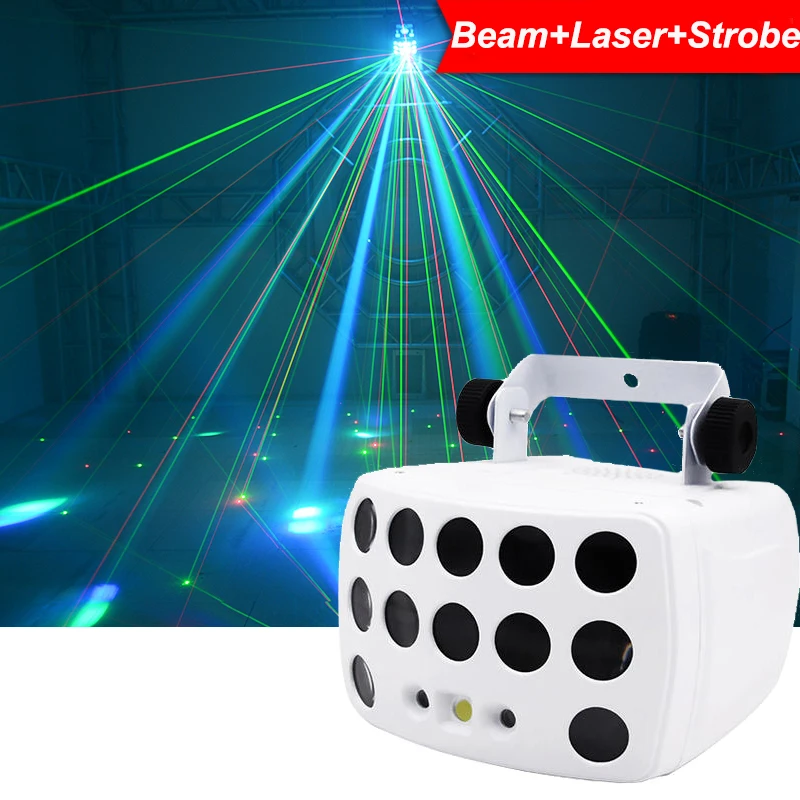 Remote Control RGBW LED Laser Strobe Effects Stage Lighting DMX Disco DJ Beam Spot Dance Party Club Wedding Butterfly Light