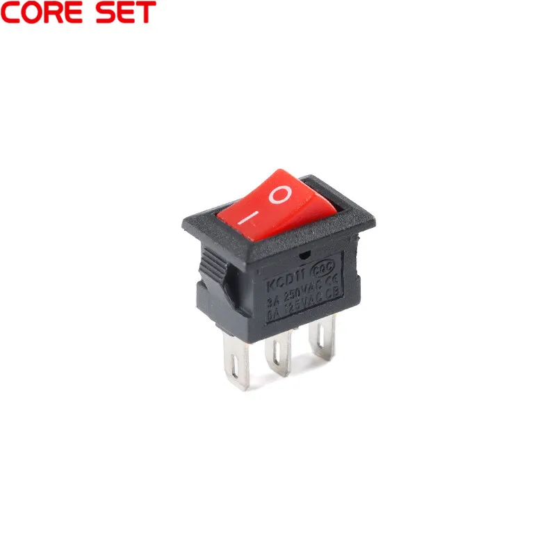 5 قطعة KCD11 الروك التبديل 10*15 مللي متر مفتاح بـزر دفع صغير ON-OFF/ON-OFF-ON 2 دبابيس/3 دبابيس 3A 250VAC/6A 125VAC 10x15 مللي متر #3