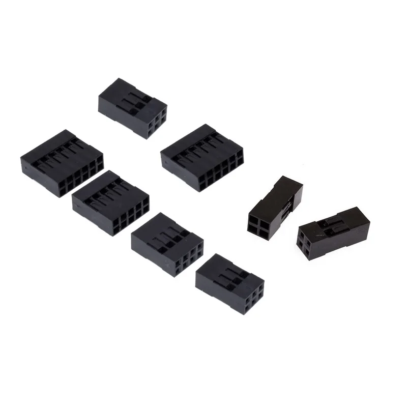 50Pcs Double Dupont Plastic Shell 2*2Pin/3Pin/4Pin/5Pin/6pin 2.54mm Dupont Connector 2x2pin-6pin