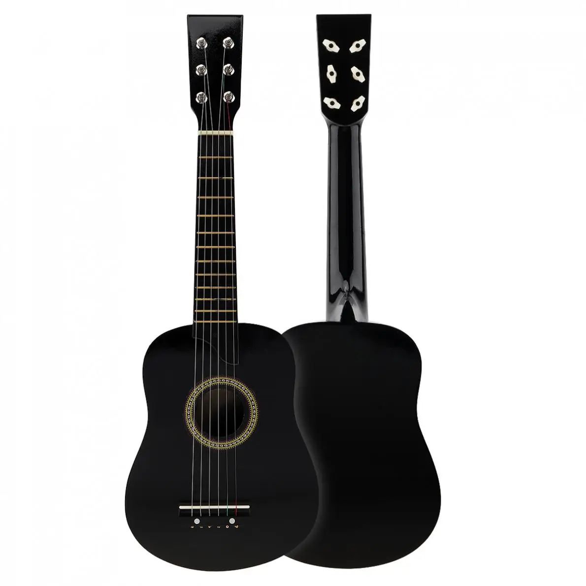 Guitar 25 Inch Basswood Acoustic Guitar with Pick Strings Toy Guitar for Children and Beginner