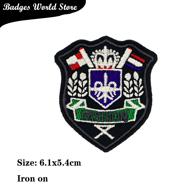 Snowflake Reindeer Moon Mountain Flag Rectangle Icon Embroidery Applique Patches For Clothing DIY Iron on Badges on the Backpack