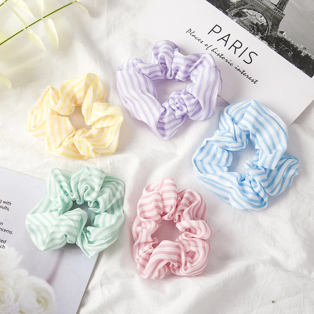 3/5/6 Set Satin Scrunchies Elastic Rubber Hair Tie Bands Women Headband Girl Hairband Female Hair Accessories Ponytail Holders