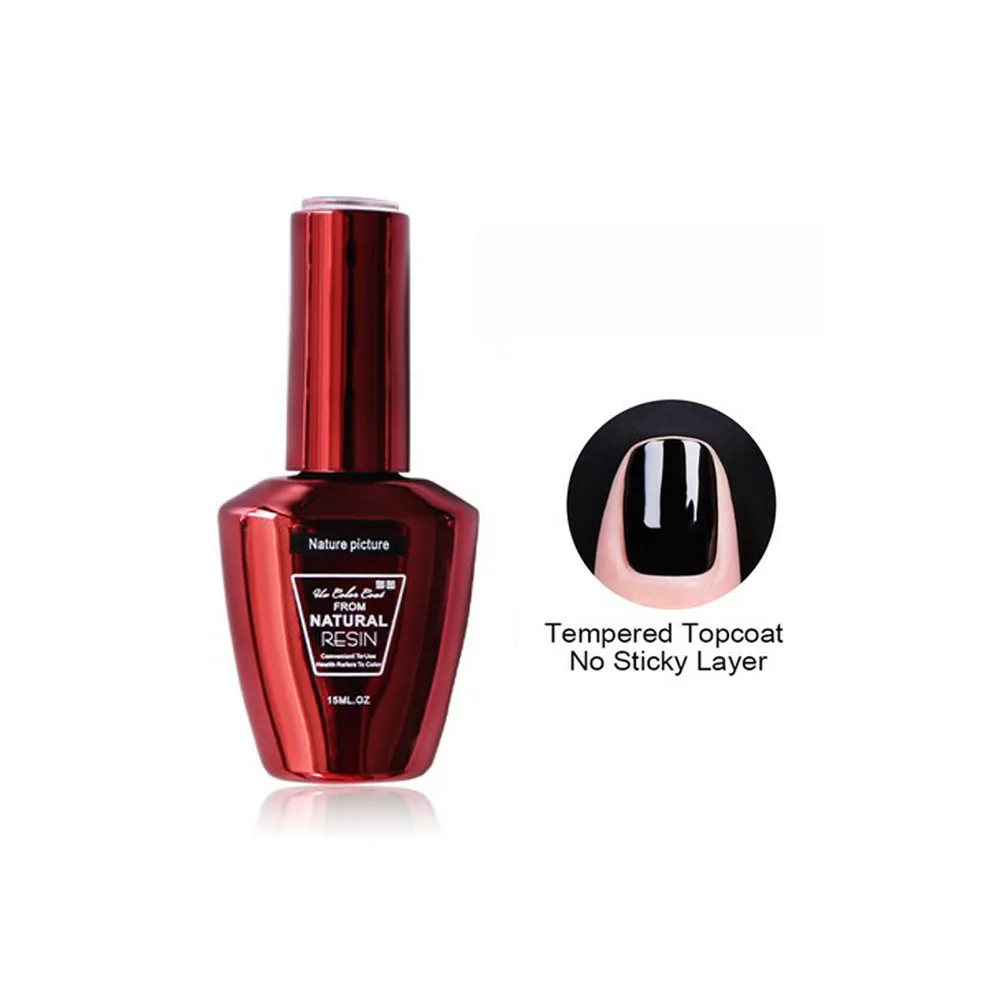 1 Fles 15Ml Langdurige Matte Geen Veeg Top Coat & Base Coat Uv Gel Nagellak Doorweekt Uv Top Base Coat