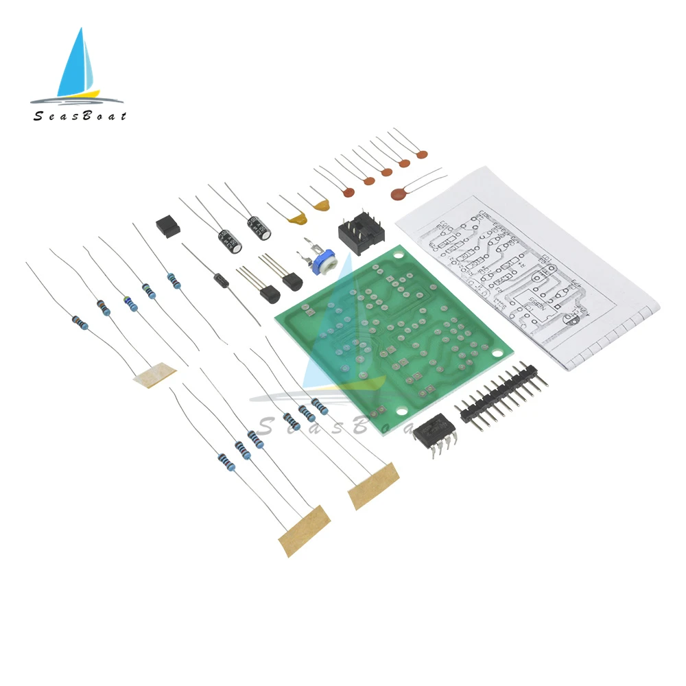 DC6-12V modulo generatore di impulsi NE555 sinusoidale/triangolo/generatore di onde quadrate generatore di segnali a forma d'onda multicanale Kit fai da te