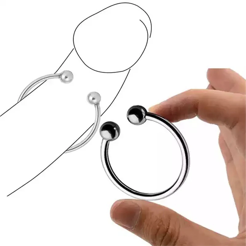 Glans C ring Stainless Steel Cock Ring Metal Penis Sleeve cock ring Penis Delay Tool Penis Extender Penis Ring Foreskin Stopper