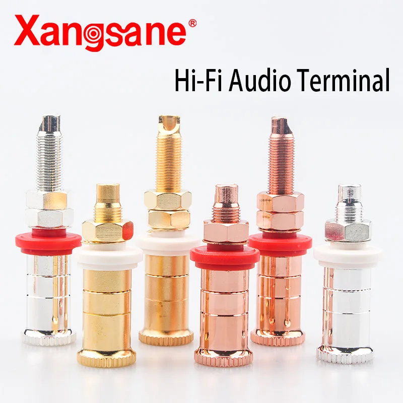 

hifi copper gold-plated/silver plated/purple copper wiring terminals hifi wiring long/short column speaker banana plug socket