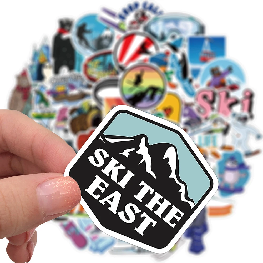 10/30/50pcs Winter Skiing Snow Mountain Graffiti Stickers for Laptop Skateboard Snowboard Refrigerator Ski Cool Decal Sticker