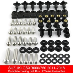 Fit For Suzuki GSX-R600 GSXR600 GSXR 750 2014-2016 Complete Full Fairing Bolts Kit Bodywork Screws Clips Nuts Stainless Steel