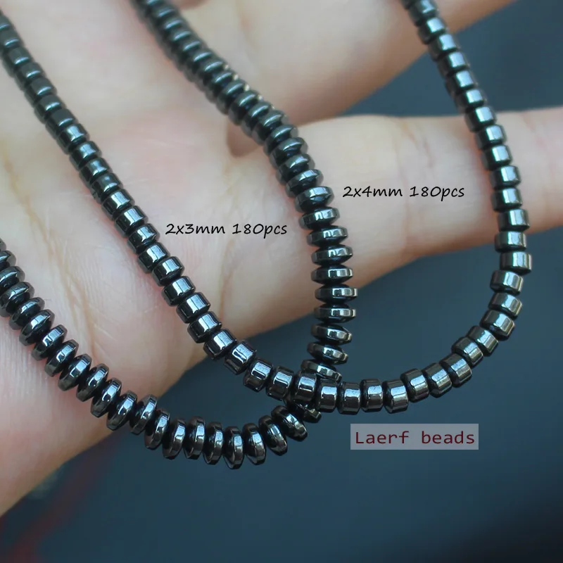 Natural Hematite Rondelle 2x3/2x4mm Smooth/Frost/Matte loose beads ,For DIY Jewelry Making ! Necklace ,Bracelet