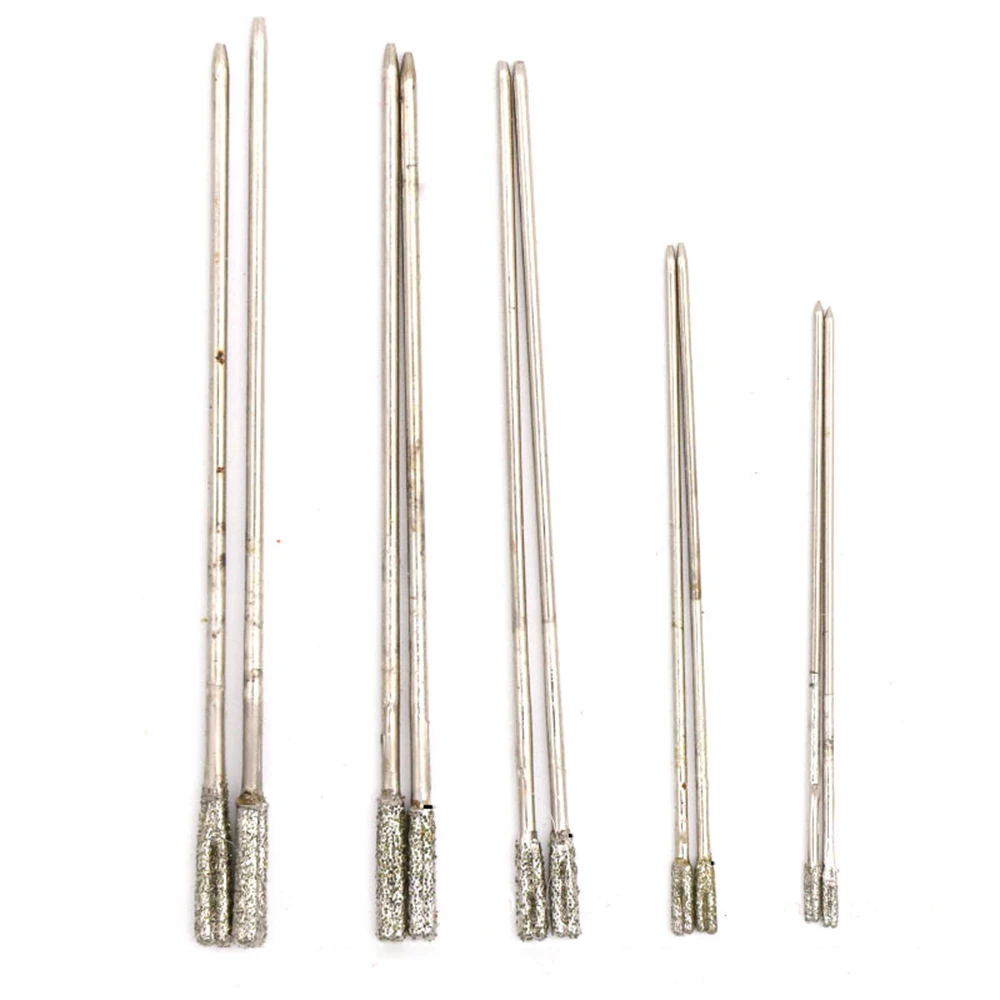 5/10/20pcs 1mm - 2.2mm Diamond Coated Tipped Drill Bits for Tile Glass Jewellery Hole Saw