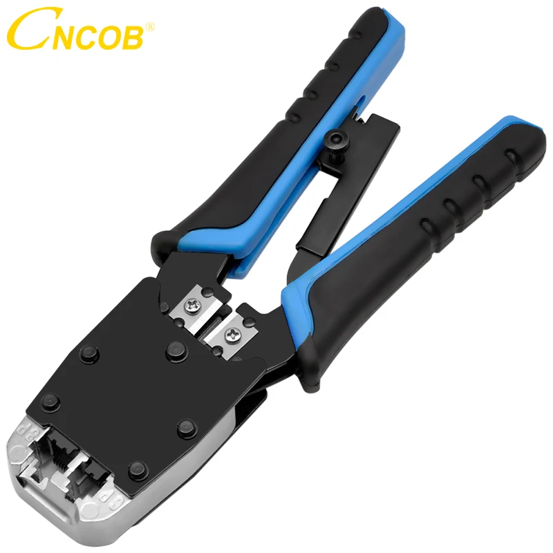 CNCOB Ethernet Cable Crimper, Modular Crimping Tool, For Cuts, Strips, and Crimp, Dual-use Multi-function, 8P/6P