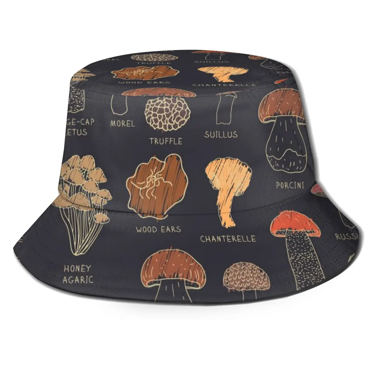 

NOISYDESIGNS Summer Foldable Bucket Hat for Women Mushroom Fungus Printed Sun Beach Hat Street Headwear Fisherman Outdoor Hat