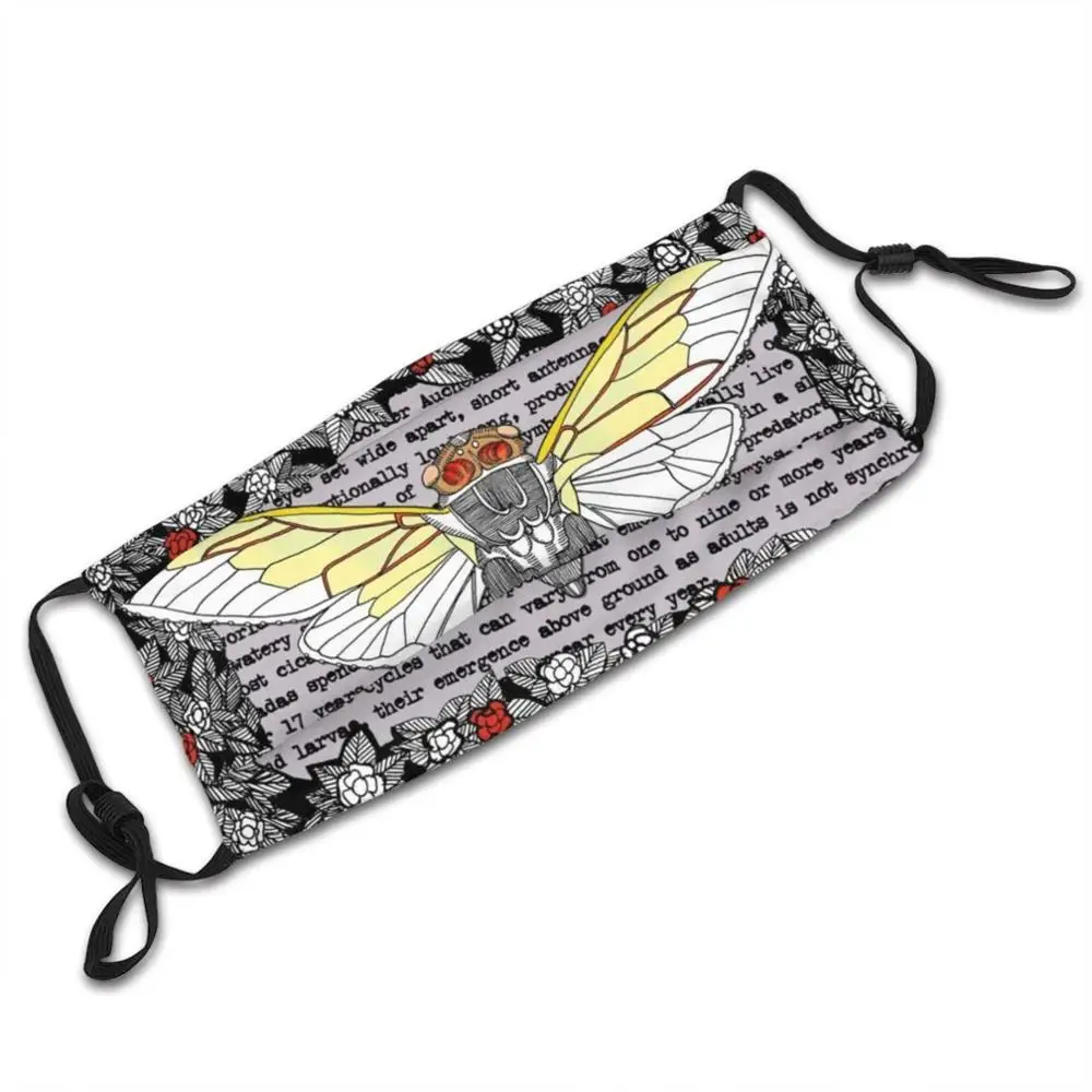 Cicada Insect Mask Mask Adult Child Washable Pm2.5 Filter Logo Creativity Cicada Insect Insects Goth Gothic