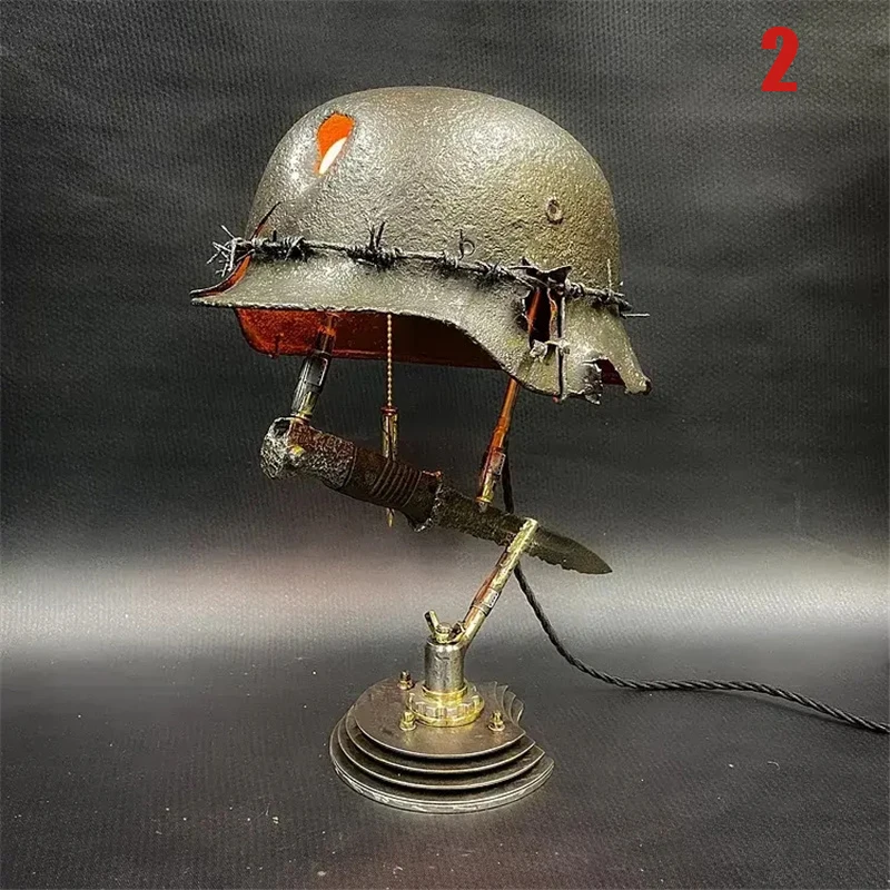 War Relic-Lámparas para decoración del hogar, decoración de escritorio, recuerdo de esa historia, iluminación de mesa, adorno, lámpara de mesa de carga Usb