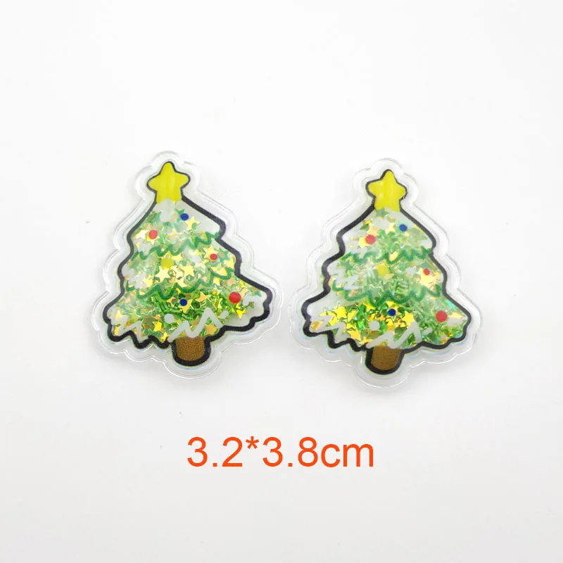30 Stück/Los PVC-Weihnachtsserie Füllpailletten-Applikationen für Kinder-Haarspangen oder Taschen- und Schuhaccessoires – Detail 12