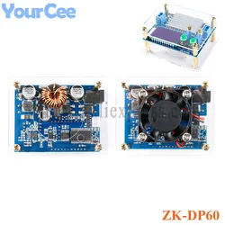 ZK-DP60 DC DC Automatic Boost Buck Converter Board 60W 6A Adjustable Step Up Down Power Module Solar Charging Display Shell