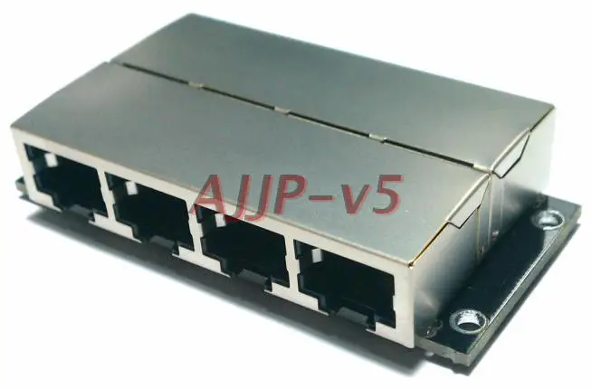 Rj45 Network Port Transfer Network Cable Straight-through Connector 4-bit Docking Module 4-port Mating Connector Hub