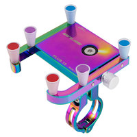 New GUB Plus 12 Bike Phone Holder Colorful Gradient Bicycle Handlebar Stand Rotatable For 3.5-7.5 inch smart phone Support Clips