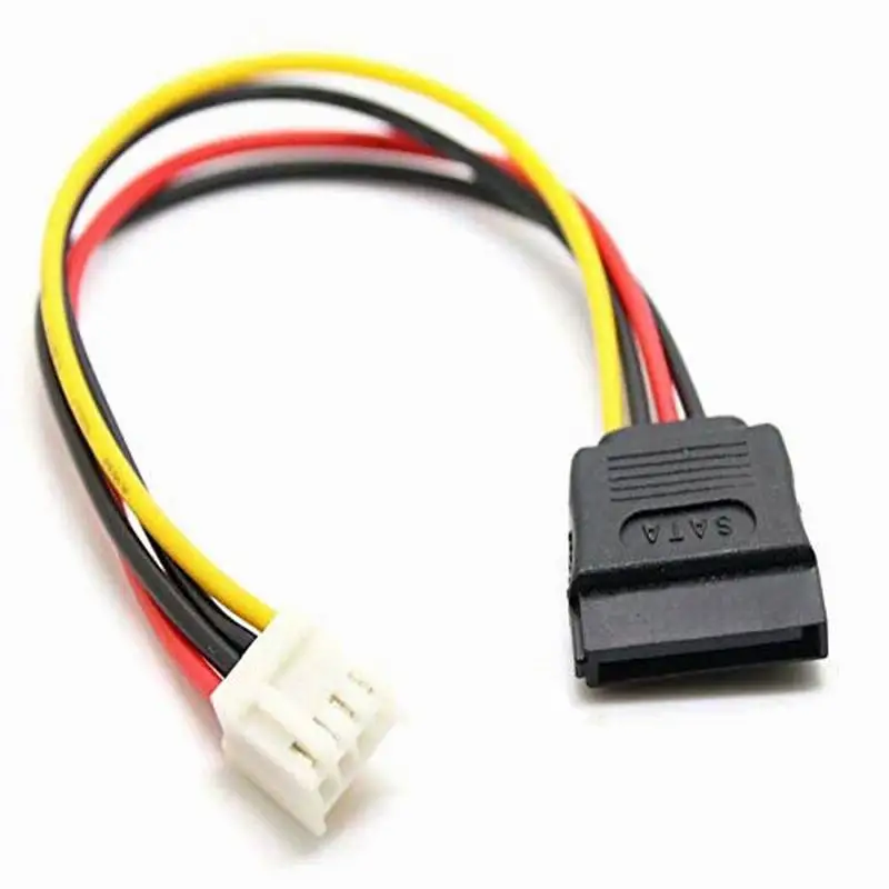 

ITX FDD Floppy 4Pin Female 2.54mm to 15Pin SATA Female Adapter Converter motherboard power supply Leads Cable Cord 18AWG Wire