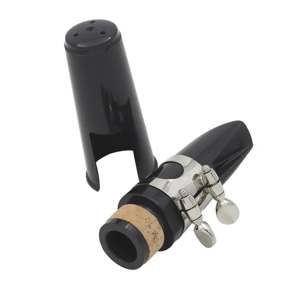 Clarinet Mouthpiece Kit with Ligature,one Reed and Plastic Cap black