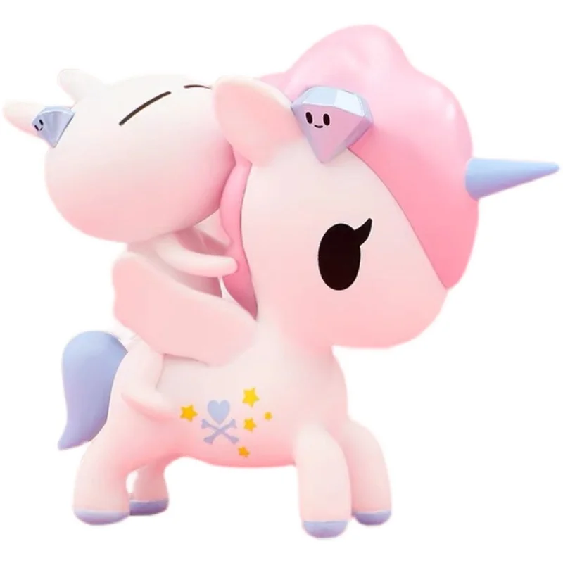 Caixa de brinquedo cego tokidoki unicórnio diversão tempo cego saco caja ciega bonito kawaii modelo infantil tempo presente surpresa boneca caixa de mistério