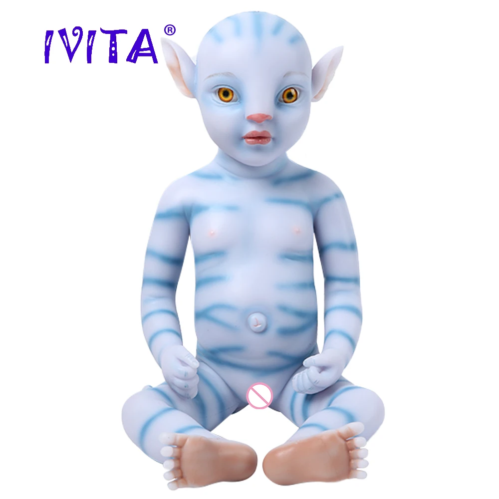 IVITA WG1808 51cm 2900g 100% Full Silicone Reborn Baby Dolls Realistic Alive Film Girl Baby Toys for Children Christmas Gift