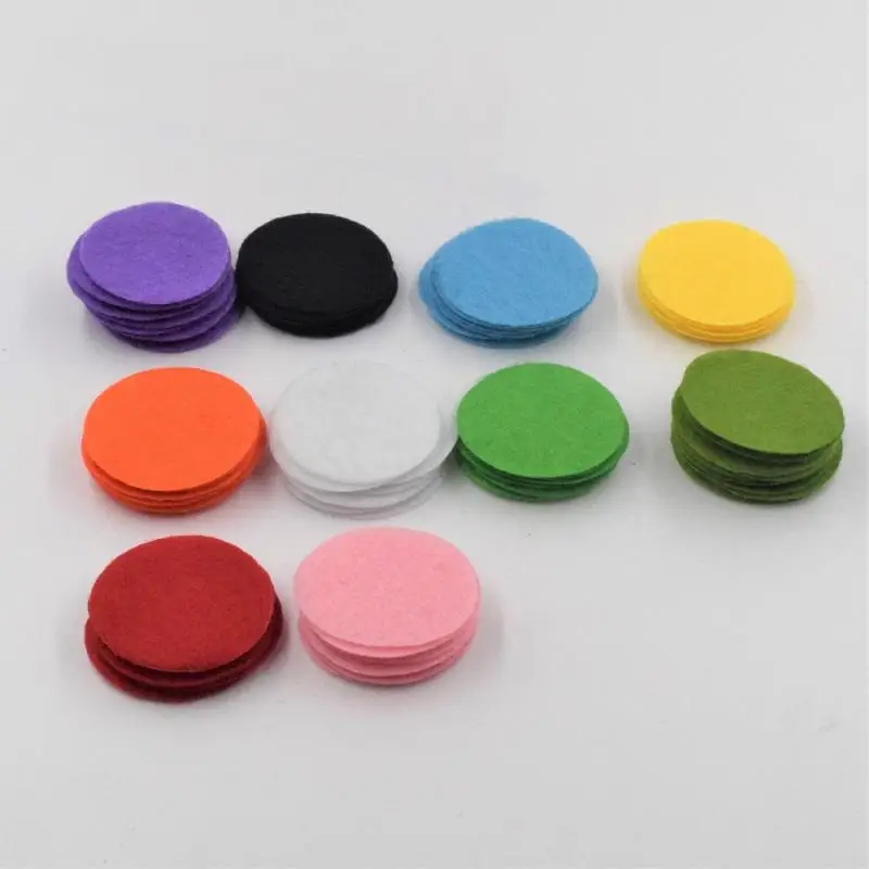 100Pcs/lot Multi-color Round Felt Fabric Pads Accessory Patches Circle Felt Pads Fabric Flower Accessories 25mm/30mm/35mm/40mm