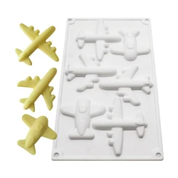 6 Cavity Airplane Shaped Chocolate Mold 3D Mousse Cake Mold French Dessert Silicone Mold Cake Tools Kitchen Accessory