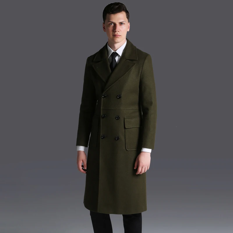 

Long Woolen Coat Men Plus Size 6xl Winter Jacket Men Wool Overcoat Male Coats Grey Mens Clothing Abrigo Hombre KJ253