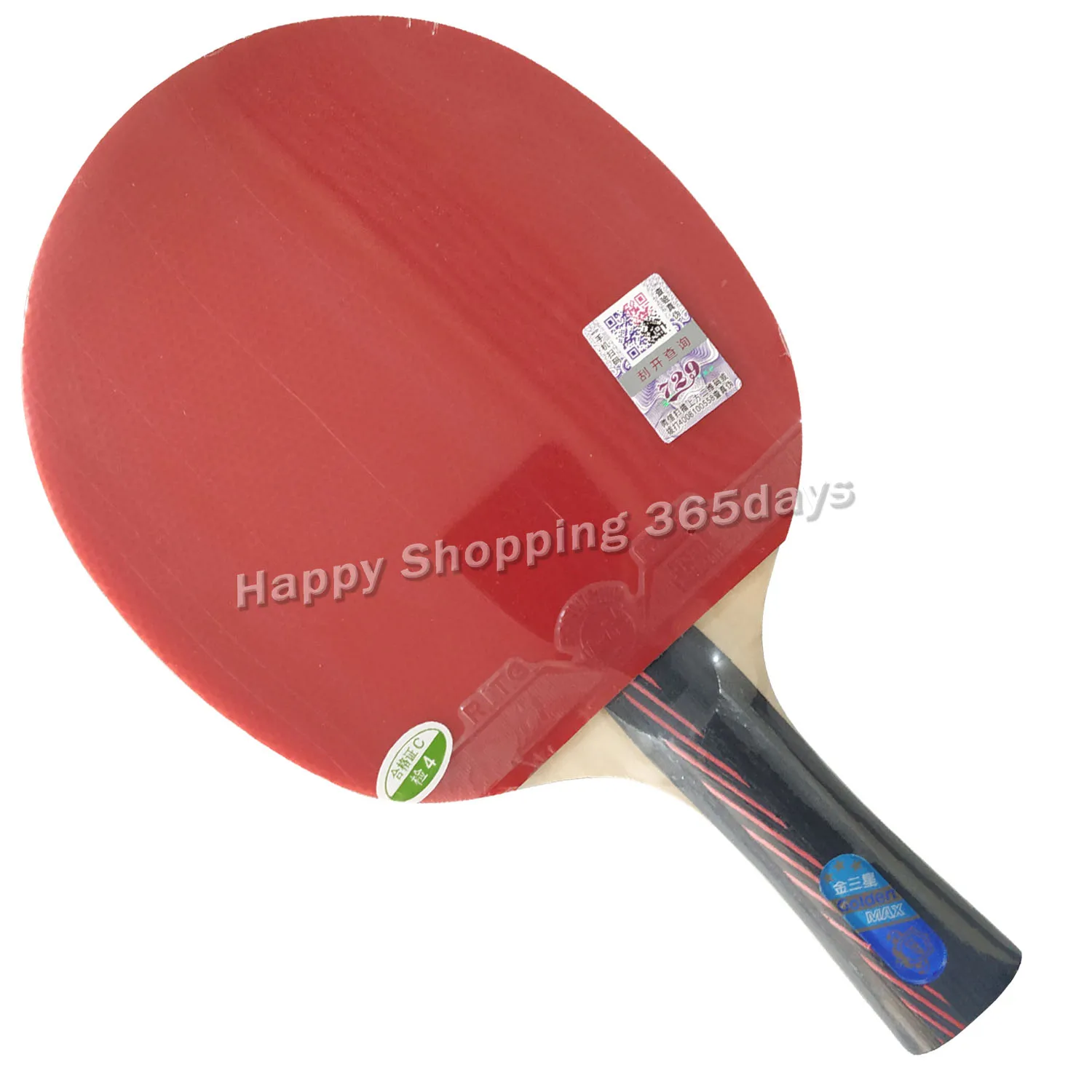 RITC 729 Friendship Gold 3 stars Y007# Pips-In Table Tennis Racket with rubbers free Case for PingPong