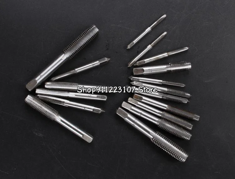 40pcs Tap Die Set M3-M12 Screw Thread Metric Taps Wrench DIY Kit Wrench Screw Threading Hand Tools Alloy Metal With Bag