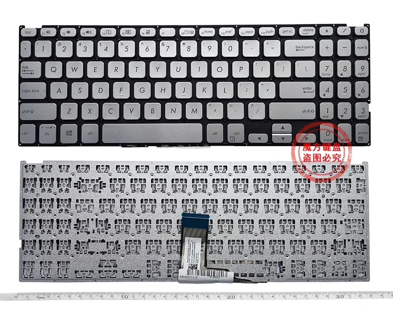 New US Keyboard for Asus Vivobook X512 X512D X512DA X512F X512U X512UA X512UB X512FA Silver Keyboard