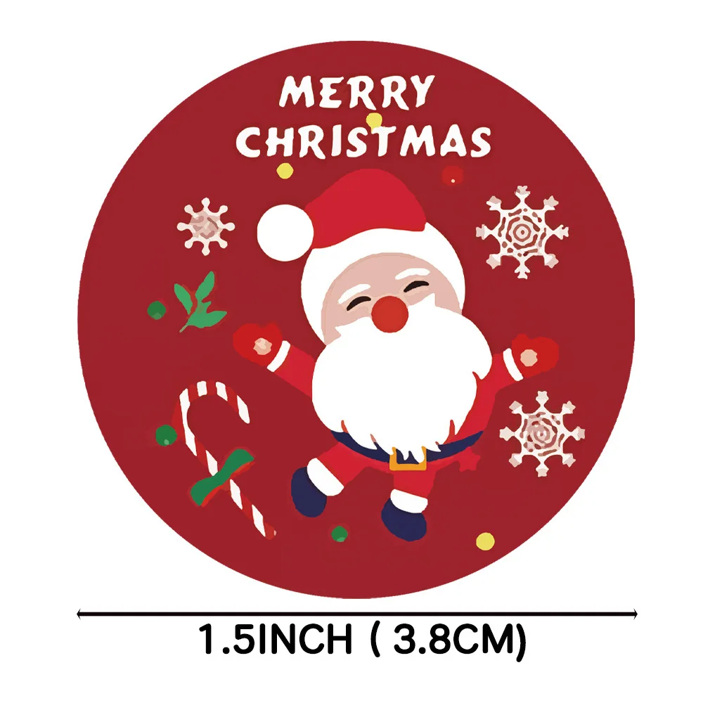 500pcs 1.5inch Merry Christmas Stickers Envelope Gift Cards Package Seal Label Christmas Decoration Gift Series Sticker Tags