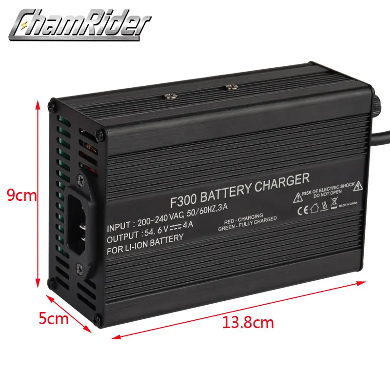 Lithium Battery Charger for Electric Bike,36V,48V,52V,4A Fast Charger,42V,54.6V,58.8V,Li-ion Battery Pack, Ebike, DC, XLR, RCA