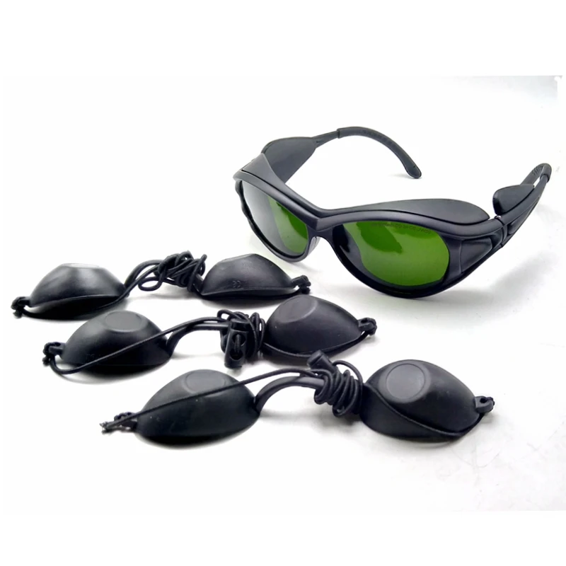 

1Pair of IPL Cosmetolog Protective Goggles Laser Safety Glasses UV400 Eye Protection OD5+ CE 200-2000nm and 3 Pairs of Eyepatch