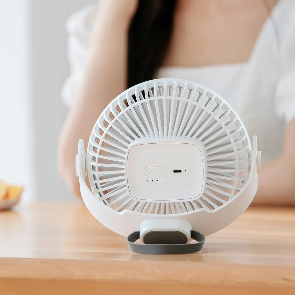 الإبداعية مروحة سقف ضوء الليل 4000Mah Usb قابلة للشحن معلقة المشجعين التخييم المشجعين 4gear مروحة صغيرة محمولة مع مصباح Led