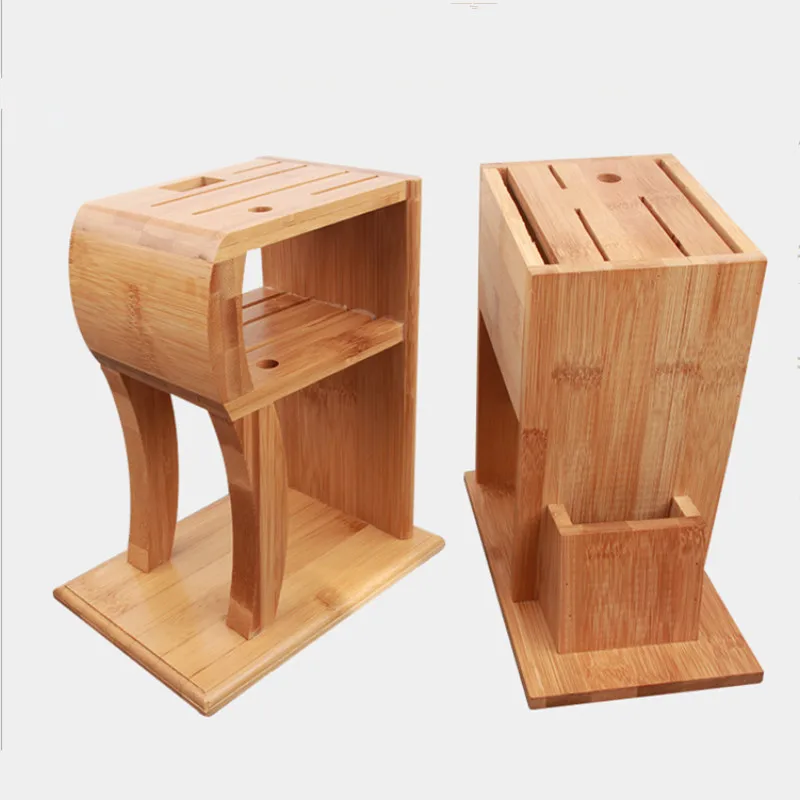 Knife Holder bamboo knife holder Knife Block Holder Cutlery Storage Box Kitchen Scissors Tools