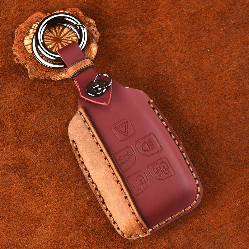 Leather Key Case Shell New CarKey Cover Set For Land Rover Range Rover Sport Evoque Freelander2 For Jaguar XF XJ XJL XE C-X16