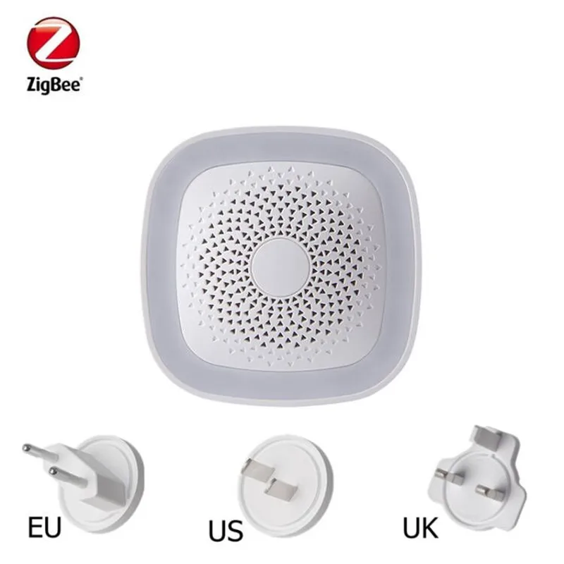 Zigbee3.0 Gateway Smart Wifi Home Alarm Zigbee Hub With Night Light And Built in Buzzer Compatible With Multi Detectors