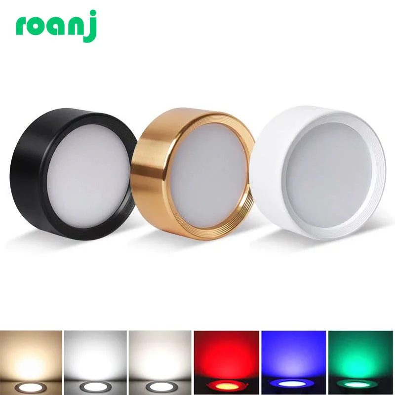 Luz empotrable LED montada en superficie 5W 7W 9w12W 15W 20 lámparas de techo focos LED ultrafinos 220V accesorios de techo iluminación