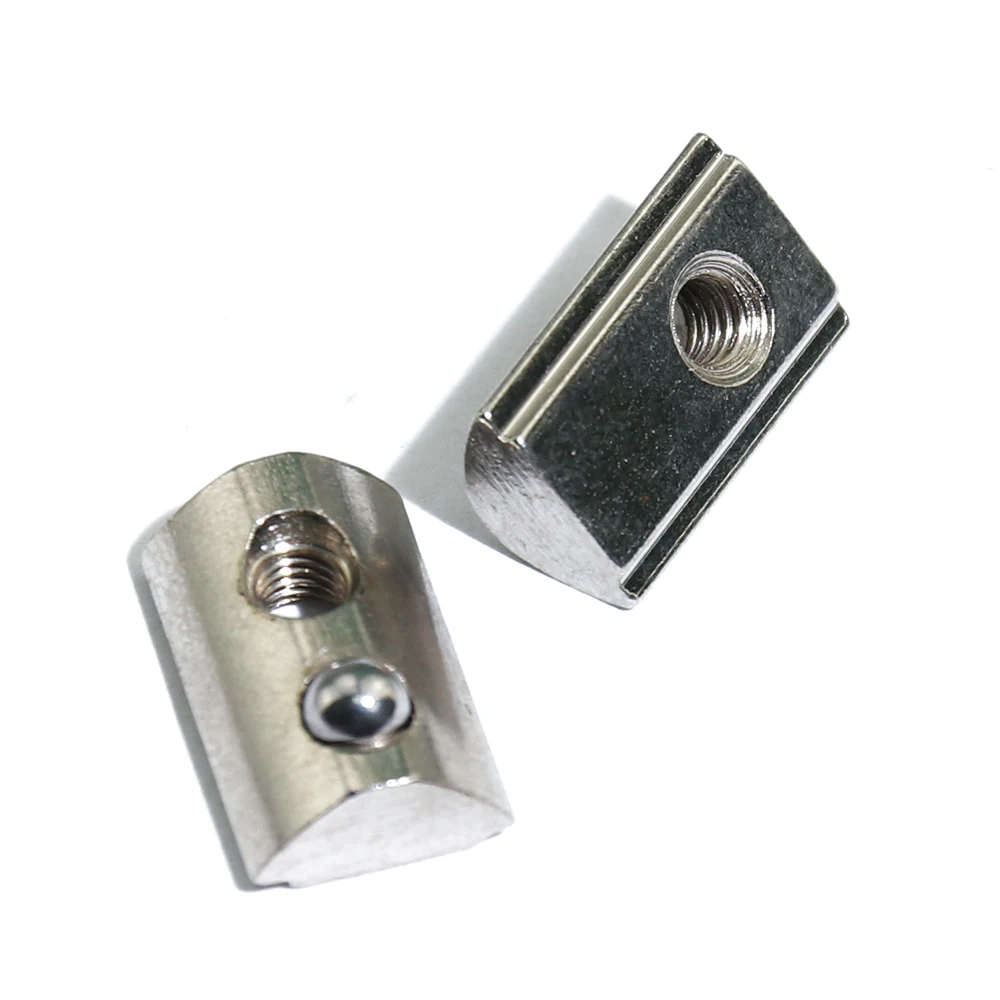 

304 профиль экструзии из нержавеющей стали 2020 CNC M4 100 шт. M5 100 шт. полукруглая эластичная пружинная гайка шариковая гайка водонепроницаемая