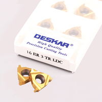 10pcs 16ER 16IR 1.5TR 2TR 2.5TR 3TR LDC CNC Lathe Turning Tool Carbide Inserts high quality Threaded blade tools，for steel parts