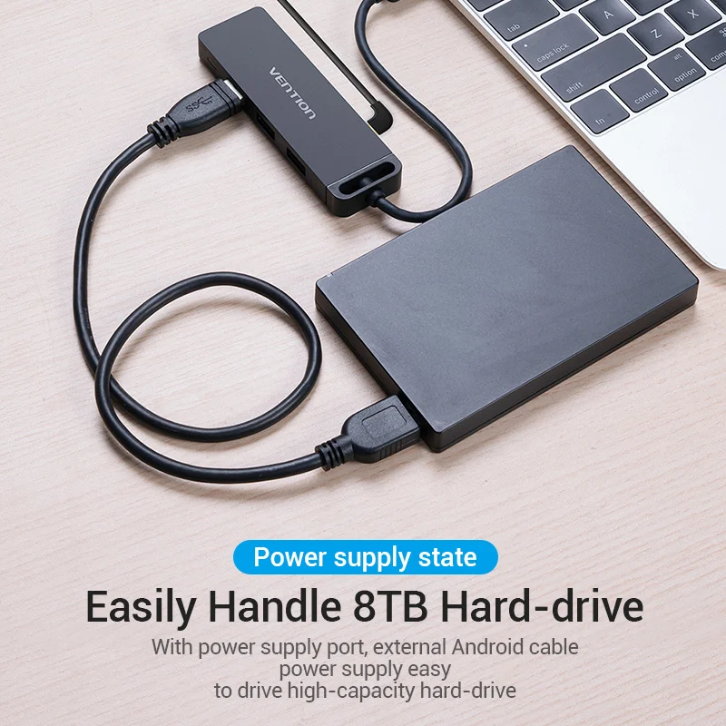 Vention USB C HUB 4 Ports USB Type C to USB 3.0 Multi HUB Splitter for Xiaomi MacBook Pro Air Computer Accessories Type C HUB