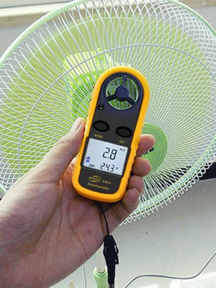 Mini cyfrowe mierniki prędkości wiatru GM816 GM8908 anemometry kieszonkowe miernik wskaźnik prędkości wiatru 30 m/s (65MPH) — zdjęcie 2